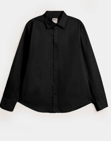 Basic Cotton Shirt - Men's Shirt - Black Shirt - Royal Outfits