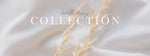 Text 'Estelle Baley Collection' on a soft beige background with a delicate plant stem.